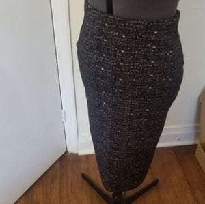 Laura purple pattern pencil skirt